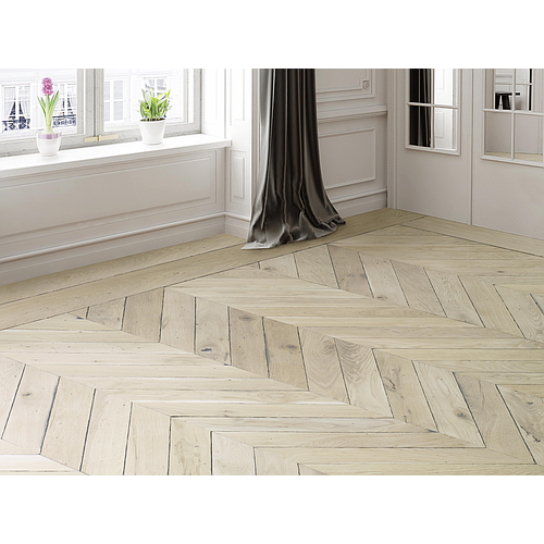 OPERA POINT DE HONGRIE 45° PARQUET CHENE RU/CA 90*14*600 SSCH Vieil br Ver Inc Noir Massif